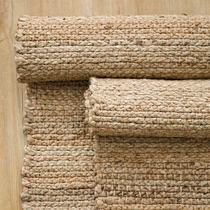 Phil Nordic Japanese Jute Carpet Household Linen Coffee Mass in Wind Net Red Linen Welded Carpet