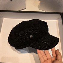 Net Red Stars The Same Paragraph 2021 Autumn Winter New Anise Hat Children Bright Silk Newspaper Boy Hat Hair Pumpkin Cap Berets