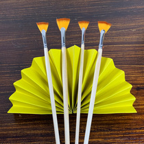 Fan pen nylon pen No. 0 brush double brush brush gouache brush acrylic brush fishtail fan pen is not easy to deform and not fried nylon brush