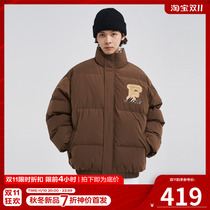 FPA chess and card stitching retro down jacket American street lining casual winter warm jacket men