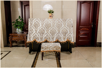 Pearl high-end bronzing thickened half cover piano cover full cover cloth European-style piano full cover half cover cloth art garden