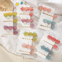 South Korea Candy Color Pentagram Sensei Hairpin Girl Small Hair Card Liu Hai Clip Ins Net Red Super Fairy Disc Hair Clip