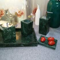  0 Marble bathroom toiletries set Bathroom four five six-piece set Round tray brushing cup set ornaments