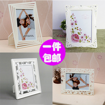 Photo frame setting 7 inch simple desktop simple horizontal and vertical hanging wall European plastic photo frame picture frame Photo Wall