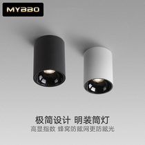 Bright Spot Spotlight High in Home Honeycomb Anti-glare Cylinder Light Suction-Top Led Spotlight Cob Free Pore Spotlight