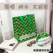 Export coated waterproof handbag large capacity environmental protection shopping bag shoulder gift bag replenishment bag supermarket shopping bag
