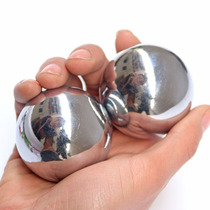 Iron ball handball Stainless steel fitness ball Solid hand play in the elderly Baoding steel ball turn healthy hand grip plate health care