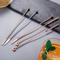 Creative ins Long Drinking Bars Cocktail Coffee Cold Drinks Bar Mixing Spoon Stainless Steel Mixing Rod