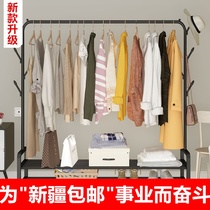 Xinjiang Single-pole drying rack floor-to-ceiling clothes hanger clothes rack hanging hanger clothes rack drying clothes