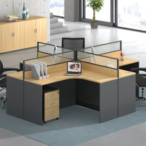 Office furniture staff desk and chair combination 4 double 6 - person screen card seat staff for desk office desk