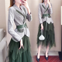 Cold wind suit dress womens trend early spring 2021 new professional temperament small fragrance two-piece skirt