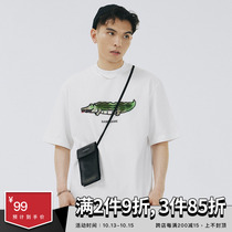 SAMESAME21SS Alligator Magic Round Neck Print Solid Color base shirt Loose Vintage Short Sleeve T-Shirt Tide Men Clothes