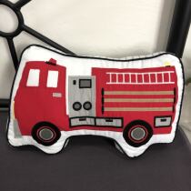 New fire truck cotton cloth embroidered core pillow about 20 * 35cm single (can not be removed)