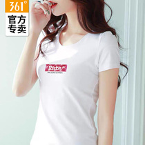 361 sports short sleeve t-shirt women Summer new loose breathable casual white ins tide clothes half sleeve t-shirt