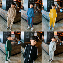 Childrens sports suit men 2020 Spring and Autumn new parent-child childrens clothing girl sibling loose casual long-sleeved trousers
