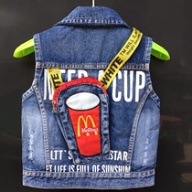 Childrens cowboy vest spring and autumn baby 2021 new baby vest boys and girls thin small childrens coat autumn