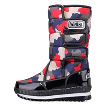 Northeast cotton shoes men and women couples travel winter plus velvet thickened snow boots thick-soled non-slip high cotton boots