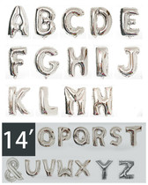  English letters 14 inch 35cm silver aluminum film aluminum foil balloon birthday wedding room decoration Wedding opening celebration decoration