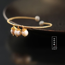 Ancient style bracelet women Hanfu Chinese style simple daily jewelry Retro opening adjustable bracelet Fairy hand ornaments