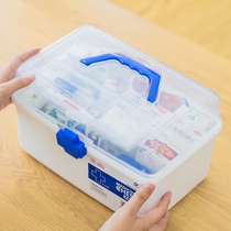 Medical box Household medical box Family box Large capacity medicine box Storage box Small medicine box First aid box Full set of emergency box