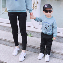 Baby parent-child outfit autumn pure cotton trousers 2020 new trendy style net red model mother-daughter mother-child outfit small feet pants