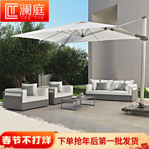 Nordic Outdoor Sofa Garden Garden Rope Aluminum Alloy Simple Homestay Balcony Terrace Rattan Outdoor Furniture