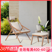 Balcony Casual Chair Submodern Minima Nordic Light Lavish Creative Chair Simple Backrest Home Sloth Chair Deck Chair