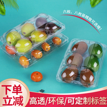 Disposable transparent plastic packaging box Fruit and vegetable tray platter Strawberry fresh fruit cutting box six kiwis