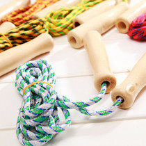 Wood Handle Jump Rope Adjustable Rope Elementary School Kids Beginners Kindergarten Exercises Parenting Fitness Toys