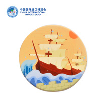 China International Import Expo Cork Ceramic Coaster Insulation pad High temperature household drop-resistant bowl pad Plate Pad