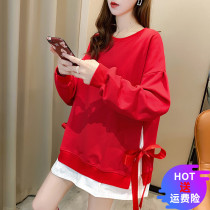 Pregnancy Woman Dress Spring Clothing Loot Casual Long Sleeve T-shirt Spring Fashion Splicing Pregnant Woman Blouses Spring And Autumn Clothes