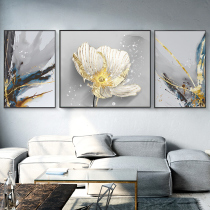 Modern simple living room tripchin abstract atmosphere Nordic flower murals sofa background wall decoration light luxury hanging painting