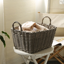 Creative Hand Imitation Vine Attached Handle Storage Basket European-style Bedroom Toy Basket Cosmetic containing box Decorative Pendulum