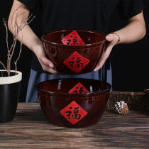 Thickened) large ceramic soup basin boiled fish pickleback fish basin Bowl bowl of chicken chicken skewers skewers household commercial tableware