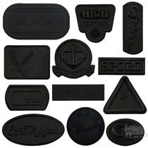 Black embroidery patch Jeans hole patch Clothes adhesive patch patch Repair decal Small cloth patch Embroidery label