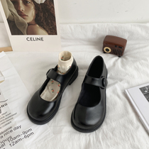 Day Series Retro Cute Soft Girl Jk Small Leather Shoes Woman New Mary Treasures Large Head Doll Single Shoes Ins students 100 hitch
