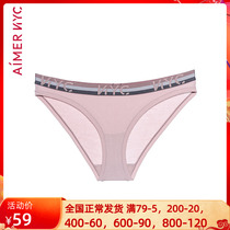 Adore NYC UNION3 Club 3 Crossbar Large Letters Lady Low Waist Triangular Cotton Briefs AN220431