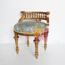 European luxury Baroque leisure balcony chair Carved vintage furniture French classical solid wood carved dining chair