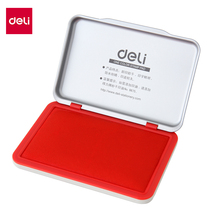 Del 9892 printing pad stamping desk office financial supplies metal shell Red printing table large small and medium