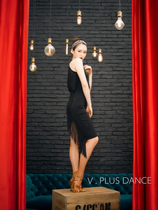 V PLUS DANCE high snow tassel little black dress jumpsuit la ding wu fu children the same lian xi fu