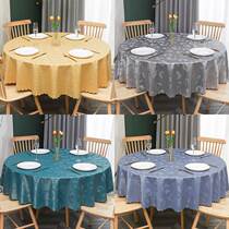 2022 new tablecloths waterproof oil-proof anti-scalding disposable hotel household round large round table tablecloths tablecloths