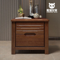 New Chinese walnut bedside table modern simple all solid wood bedside cabinet home locker bedroom storage cabinet