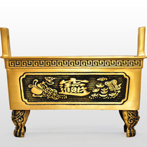 Full copper burning incense stove Honolulu Outdoor Rectangular Incense Stove for the Buddha God Worship Ancestral temples with special large incense stove