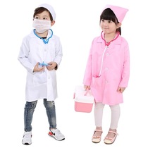 Cross-border Hot Selling Kindergarten Little Doctor Boy Clothing Female Nurse Role-playing Performance Clothing Children Great White Coat