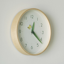 Lemnos Japan imported perching wall clock creative personality log wind clock cute pastoral ladybug butterfly wall watch