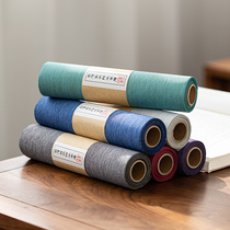 Exploring Chinese style tea XI Sesame Cloth Table Flag Cloth Art tea Flag China Wind Zen Cotton Hemp Waterproof Tea Table Mat Tea Road Accessories