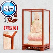 Buddha statue ornaments Buddha statue dust cover glass Maitreya Buddha statue ornaments town home furnishings new Buddhist niche