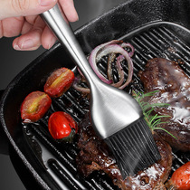 304 stainless steel silicone brush barbecue brush barbecue brush high temperature resistant oil brush non-stick pan non-hair brush baking brush