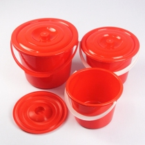 Water storage small bucket Plastic bucket Small Number of water Pen Home Resistant Hand Drawing Clear Red Child Wash