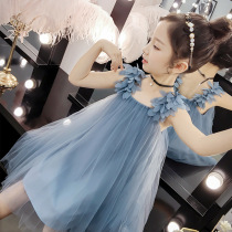 Next win girls dress summer 2021 New Korean version of foreign style sling dress Childrens Day performance clothes